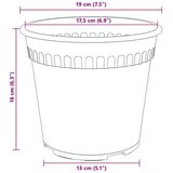  Okrugla saksija za cveće 6 pcs Crna Ø 19 x 16 cm Plastika | shoptok.hr