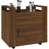 Kolica za radni stol boja smeđeg hrasta 60 x 45 x 60 cm drvena | shoptok.hr