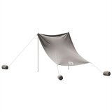 vidaXL Nadstrešek za plažo s sidrišči iz peska siva 214x236 cm | Shoptok.si