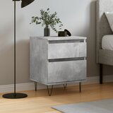 The Living Store Nočna omarica betonsko siva 40x35x50 cm inženirski les - Nočna Omarica, (21568472) | Shoptok.si