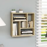 vidaXL Stenska polica sonoma hrast 45,1x16x45,1 cm iverna plošča Cene