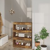 vidaXL knjižna omara/pregrada dim. hrast 80x30x103 cm konstruiran les Cene