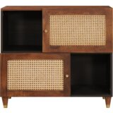 vidaXL Omare in policami za shranjevanje medijev s shranjevanjem z vrati Rjava | Shoptok.si