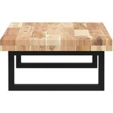  Zidna polica za umivaonik od čelika i masivnog bagremovog drva Smeđa 100 x 40 x 4 cm | shoptok.hr