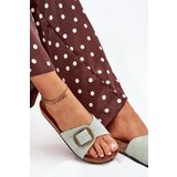 Boto Women's sandals with buckle on cork platform mint Zavira | Shoptok.si