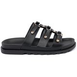 SEASTAR Black women's flip-flops decorated with three stripes | Shoptok.si
