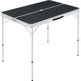 vidaXL Zložljiva kamping miza z 2 klopema aluminij sive barve | Shoptok.si