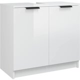 Maison Chic Kopalniška omarica - Kopalniški kabinet visok sijaj bela 64,5x33,5x59 cm konstr. les, (21794698) Cene