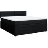 vidaXL Krevet s oprugama i madracem crni 180x200 cm od tkanine | shoptok.hr