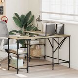  Radni stol boja hrasta sonome 139x139x75 cm konstruirano drvo | shoptok.hr