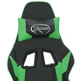  Masažni gaming stol z oporo za noge črno in zeleno umetno usnje, (21152267) | Shoptok.si