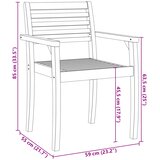  Vrtne stolice 2 kom 59x55x85 cm od masivnog bagremovog drva | shoptok.hr