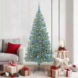  Umjetno Božićno Drvo s Snježnim Flokom i LED Svjetlom 180 cm | shoptok.hr