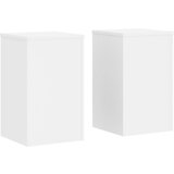 Furnova Stojalo za rastline 2 kosa belo 30x30x50 cm inženirski les, (21921395) | Shoptok.si