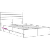  Bed Frame with Storage and Headboard Artisan Oak 120 x 200 cm | shoptok.hr
