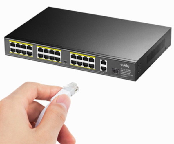 FS1026PS1 network switch Unmanaged Gigabit Ethernet (10 /100 /1000) Power over Ethernet (PoE) Black