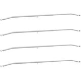 vidaXL pogodno za ravni nosač cerade 4 pcs Srebrno 130-210 cm Aluminij | shoptok.hr