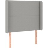 Maison Chic vzglavna omarica - nočna omarica - posteljna omarica z ušesi svetlo sivo 93x16x118/128 cm blago, (21709135) Cene