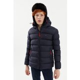River Club Boys' Waterproof And Windproof Thick Lined Navy Blue Hooded Coat | shoptok.hr