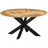  Blagovaonski stol Ø 150 x 76 cm masivno grubo drvo manga