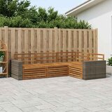  Set vanjskih sofa 4 pcs Prirodna 255,5 x 176,5 x 73 cm | shoptok.hr