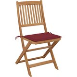 Maison Chic Zložljivi Vrtni Stoli - Stol za vrti 2 kosa z blazinami trden akacijev les JS2801, (21876103) | Shoptok.si