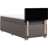 vidaXL Box spring postelja z vzmetnico siva 90x190 cm umetno usnje, (21321526) | Shoptok.si