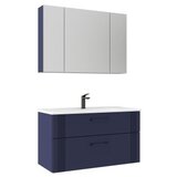 Hanah home Kupatilski ormarić sa umivaonikom i ogledalom (2 komada) Bari 100 v2 252 | Eponuda.com