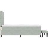  s opruga kutije Svijetlo siva 200 x 90 cm Baršun | shoptok.hr