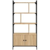  Biblioteka s vratima Sonoma hrast 76,5x30x154,5 cm Konstruirano drvo | shoptok.hr