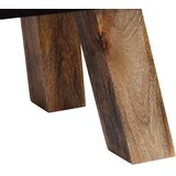  Klupa 40 x 30 x 45 cm Prava koža Crna i bijela | shoptok.hr