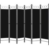 Sobna pregrada sa 6 panela crna 240 x 180 cm | shoptok.hr