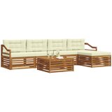  Set vanjskih sofa 6 kom. Prirodna i krem | shoptok.hr