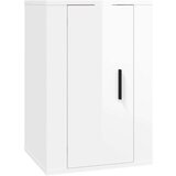 vidaXL Stenska TV omarica 2 kosa visok sijaj bela 40x34,5x60 cm | Shoptok.si