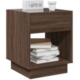  Noćni ormarić s beskonačnim LED boja smeđeg hrasta 40x40x50 cm | Eponuda.com