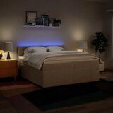  Krevet s oprugama i madracem krem 200 x 200 cm od tkanine | shoptok.hr