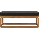  Vanjska Klupa Stolica s jastukom Prirodna 115 x 43 x 37 cm - Prirodna i crno 115 cm Otvoreno područje nogu | shoptok.hr