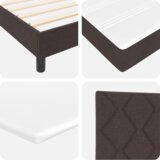 Box Spring Krevet s Madracem Tamnosmeđi 90x200 cm Tkanina | shoptok.hr