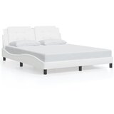  The Living Store Posteljni okvir z vzglavjem bel 160x200 cm umetno usnje - Posteljni Okvir, (21441374) | Shoptok.si