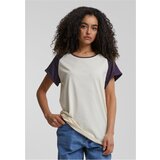 Urban Classics Women's T-shirt Contrast Raglan cream/purple Cene