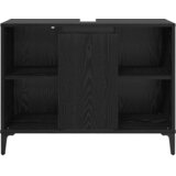 Ormarić za umivaonik s policom Crni hrast 80 x 33 x 60 cm | shoptok.hr