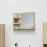 vidaXL Kopalniško ogledalo sonoma hrast 60x10,5x45 cm iverna plošča Cene