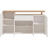 CARRYHOME ŠIROKA KOMODA, bela, hrast artisan | Shoptok.si
