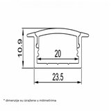  led profil LL-ALP013-R komplet sivi | ePonuda.com