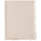 Jollein bombažna odejica muslin fringe stripe biscuit gots | Shoptok.si