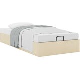 vidaXL Otomanski posteljni okvir brez vzmetnice krem 90x190 cm blago, (21608440) | Shoptok.si