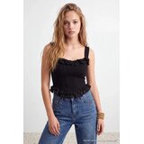 Trendyol ženski top Tpraw27Bs00010, crna Cene