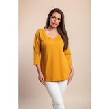 Fenzy Plus Size Košulja S 3/4 Rukavima, Boje Senfa | shoptok.hr