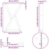 Noge za blagovaonski stol 2 kom Bijele 60 x (72-73,3) cm Čelik | Eponuda.com