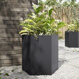 vidaXL Vrtna sadilice 2 kom crna šesterokutna 46x40x45 cm čelična Cijene